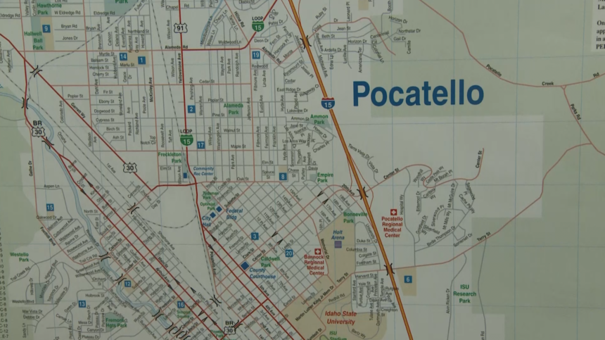 A map of Pocatello