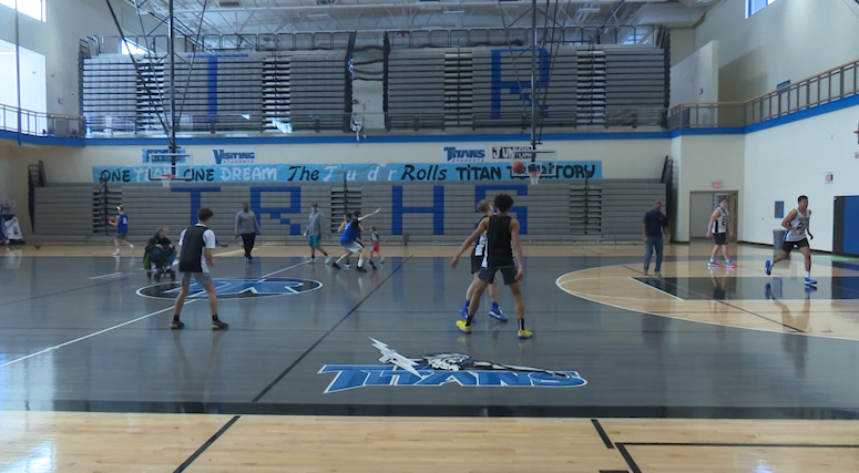 Thunder Ridge High School basketball practice 