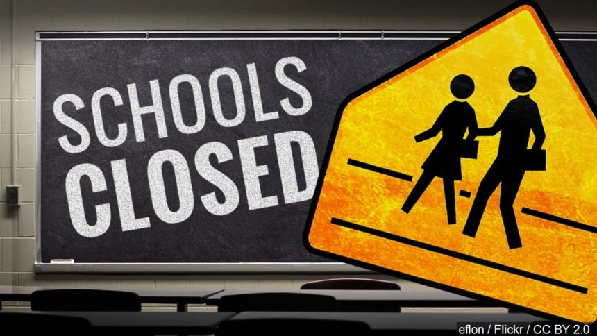 Schools closed logo