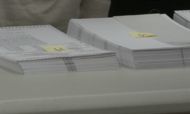 Ballots in the Bannock County Elections Office