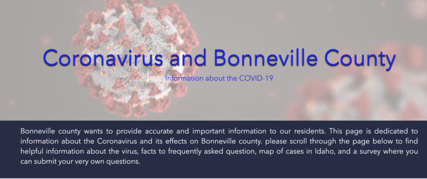 Bonneville County coronavirus website