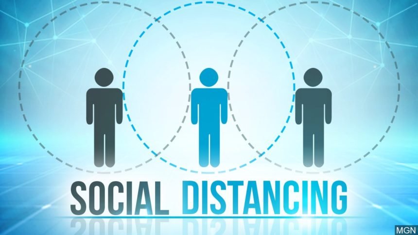 Social distancing logo