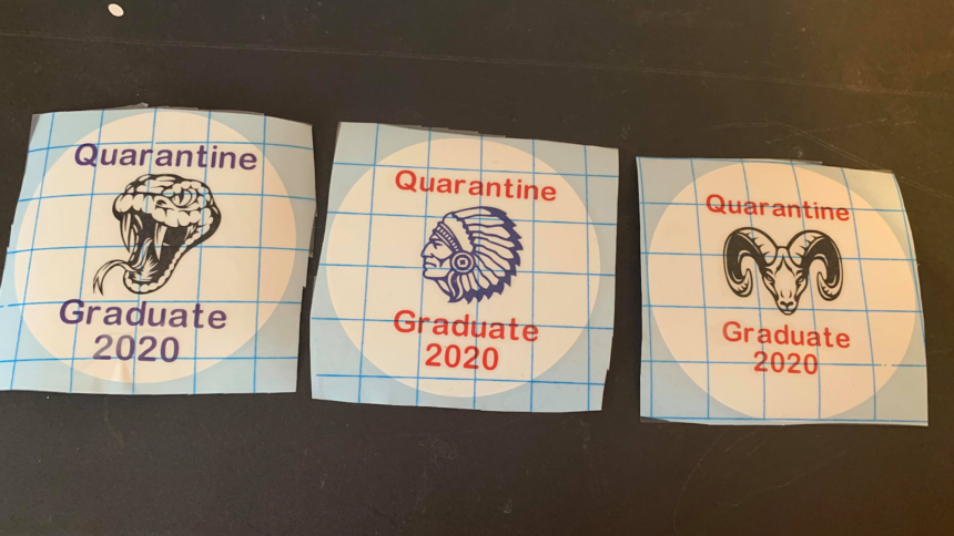 Quarantine graduate stickers