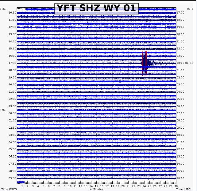 idaho quake at yellowstone