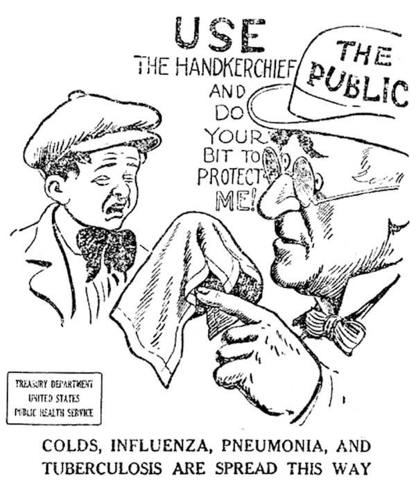 Cover your cough "U.S. Health Service Issues Warning," Paris Post, December 13, 1918