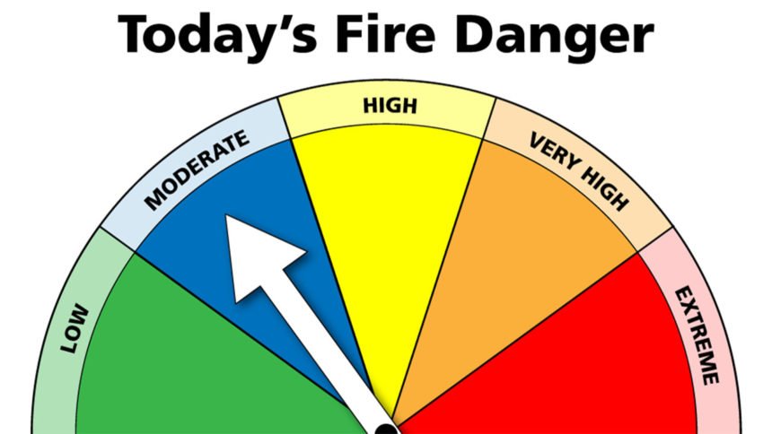 Fire danger moderate gfx logo