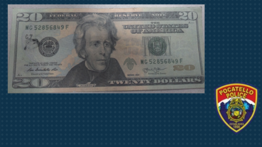 Pocatello Police report fraudulent $20 bills have been located in the area.