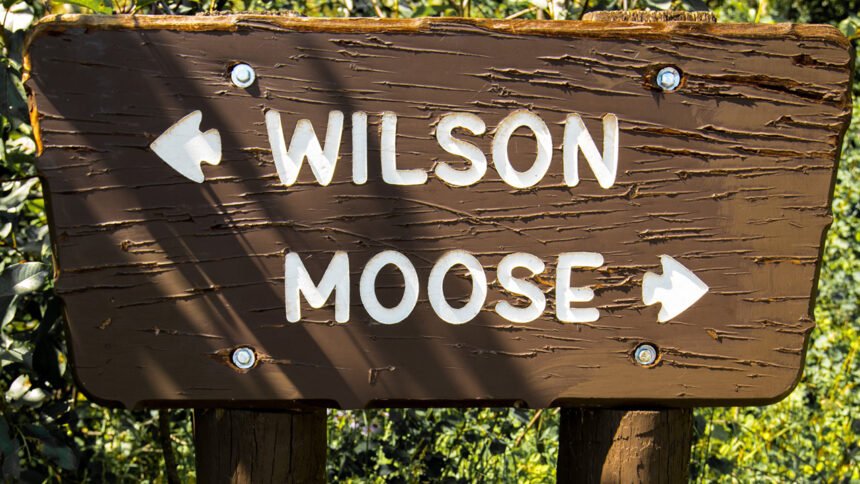 Wilson Moose sign via Grand Teton National Park Facebook Page
