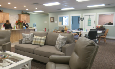 Living and dining area inside Calming Rivers Adult Day Care