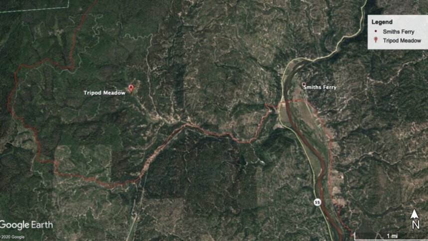 Google Earth tripod_meadow_map