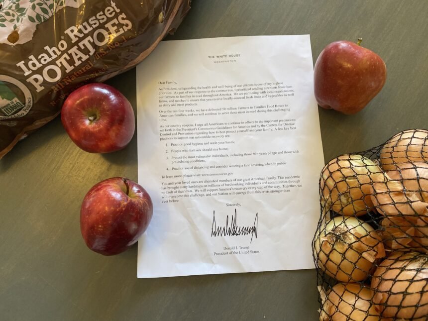 Trump Letter Farmers to Families