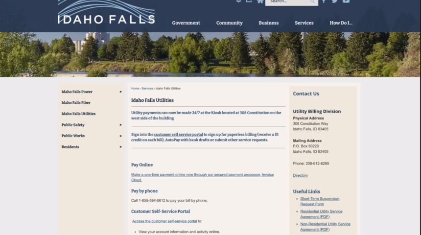 Idaho Falls utilities made payment changes