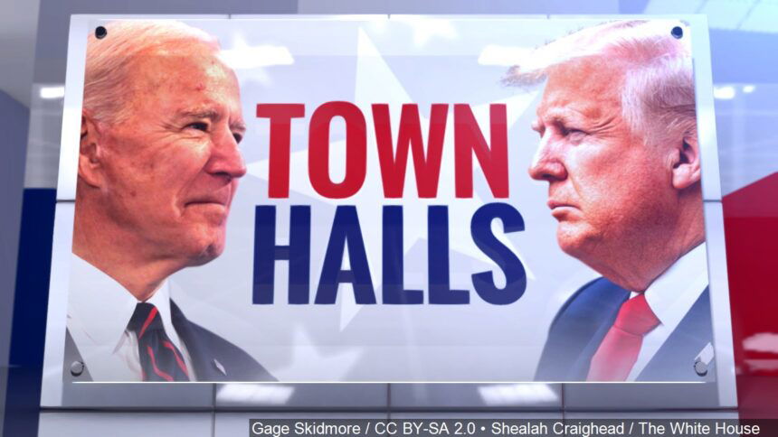 Joe Biden and Donald Trump will participate in competing town halls on Thursday night