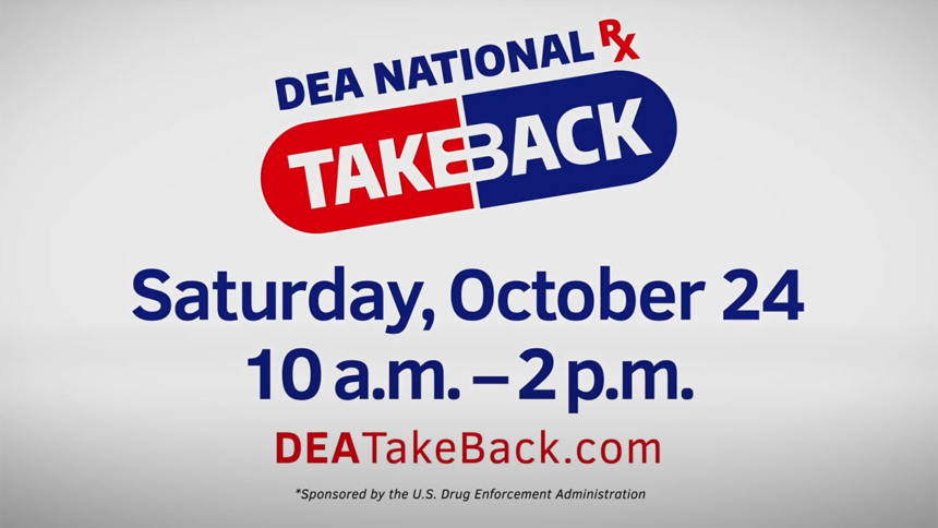 National Prescription Drug Take Back Day is this Saturday, October 24