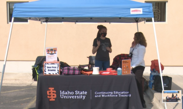 ISU Mental Health Resource Fair tent during Saturday's event