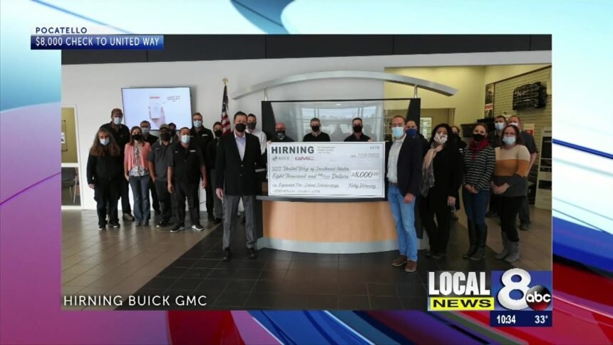 Hirning Buick GMC makes $8,000 donation to United Way of Southeastern Idaho
