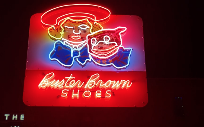 Buster Brown Shoes sign in Historic Downtown Pocatello