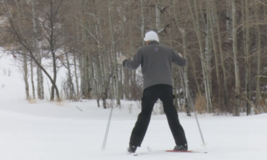 Local skier skiing at Mink Creek Nordic Center on Saturday