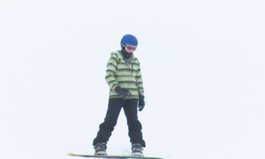 Snowboarder at Pebble Creek Ski Area in Inkom, ID