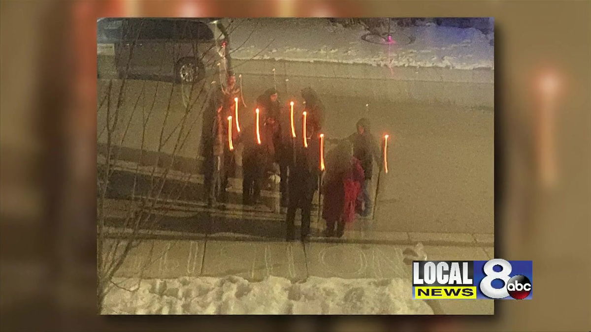 Rep. Greg Chaney found torch- and pitchfork-wielding protesters gathered outside his own house Wednesday night.