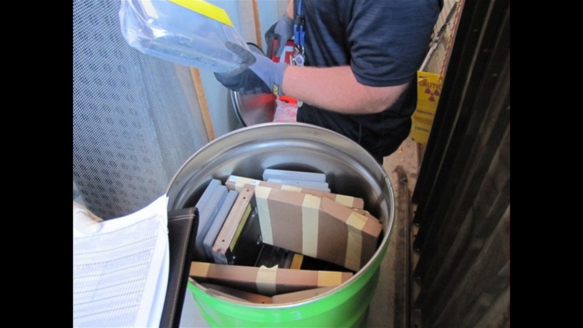 
A past visual verification of low-level waste conducted at the Nevada National Security Site.