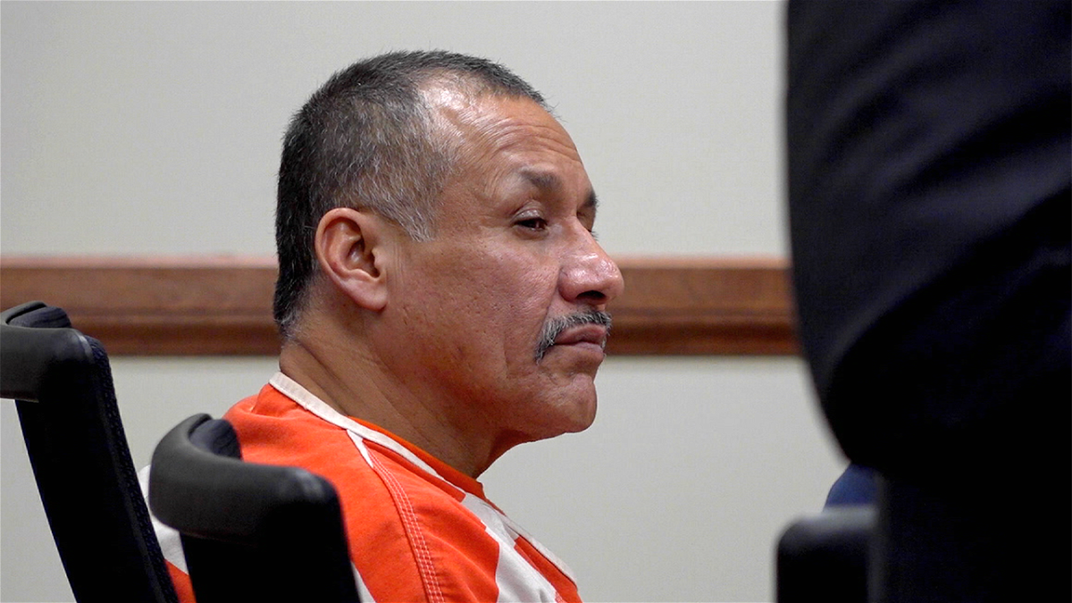 Man accused in a 1995 murder case, Gilberto Rodriguez listens during his preliminary hearing Friday in a Cassia County Courtroom.