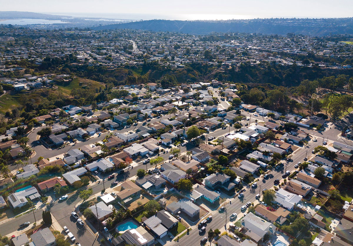 Single family homes line the streets of Clairemont on Tuesday, Oct. 27, 2020 in San Diego, CA.