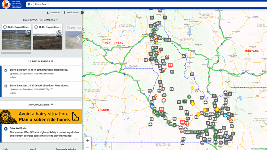 Idaho 511 Road Map New Idaho 511 Website Launched - Local News 8