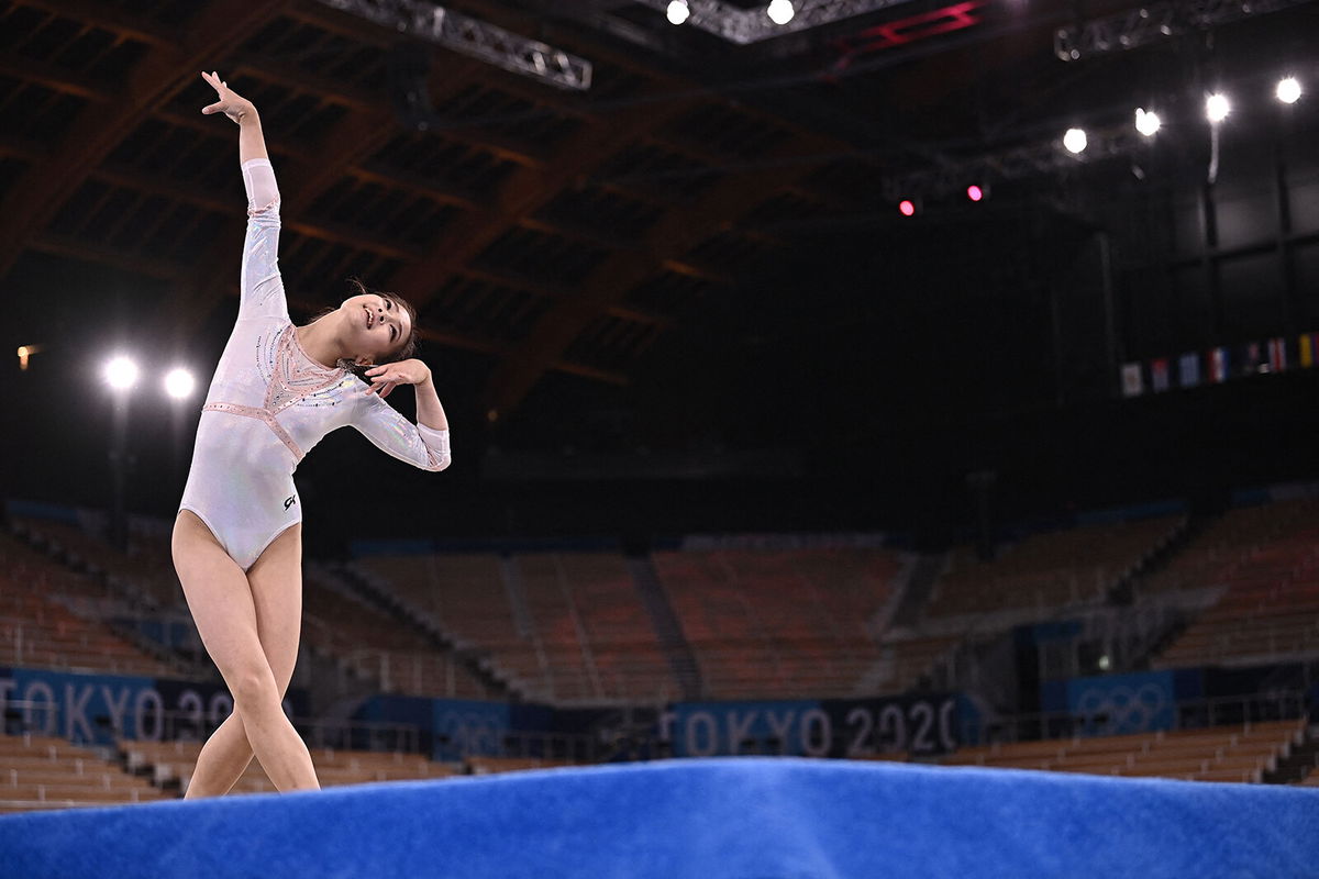 <i>Lionel Bonaventure/AFP/Getty Images</i><br/>South Korea's Yunseo Lee competes during the Tokyo Olympic Games.