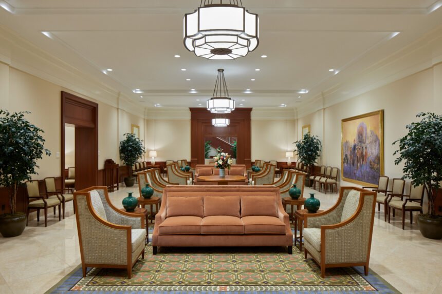 A waiting room in the Pocatello Idaho Temple_2021 by Intellectual Reserve, Inc. All rights reserved.