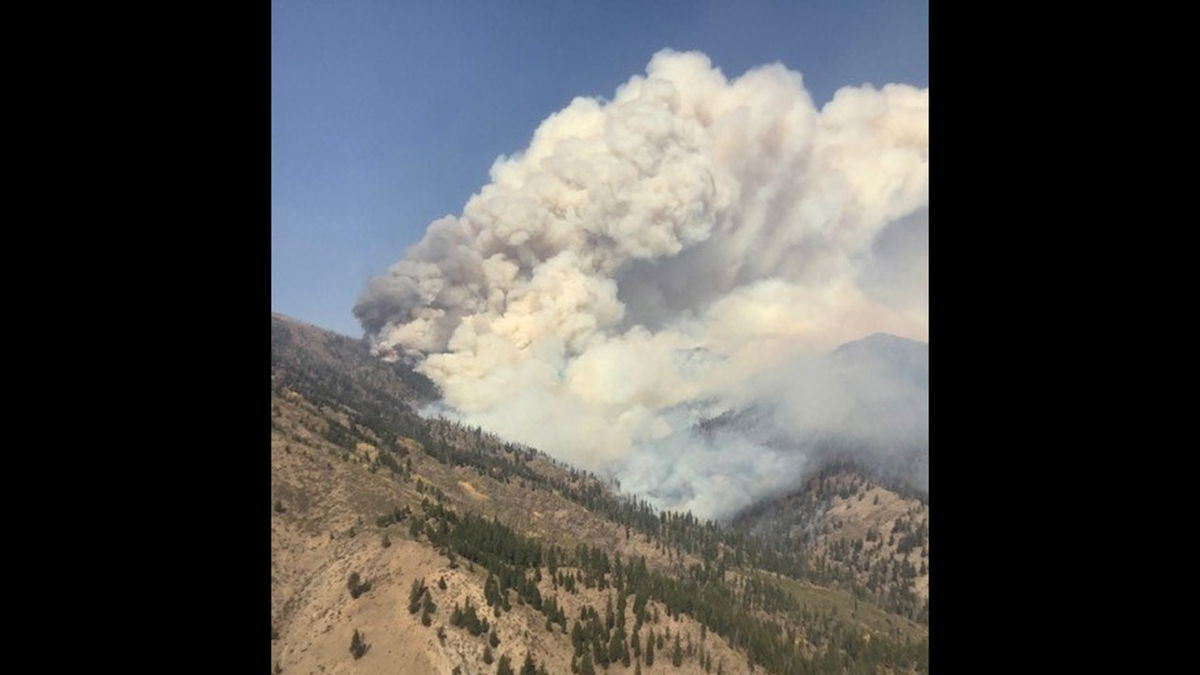 Boundary Fire on Sept 27 at the Head of Cabin Creek