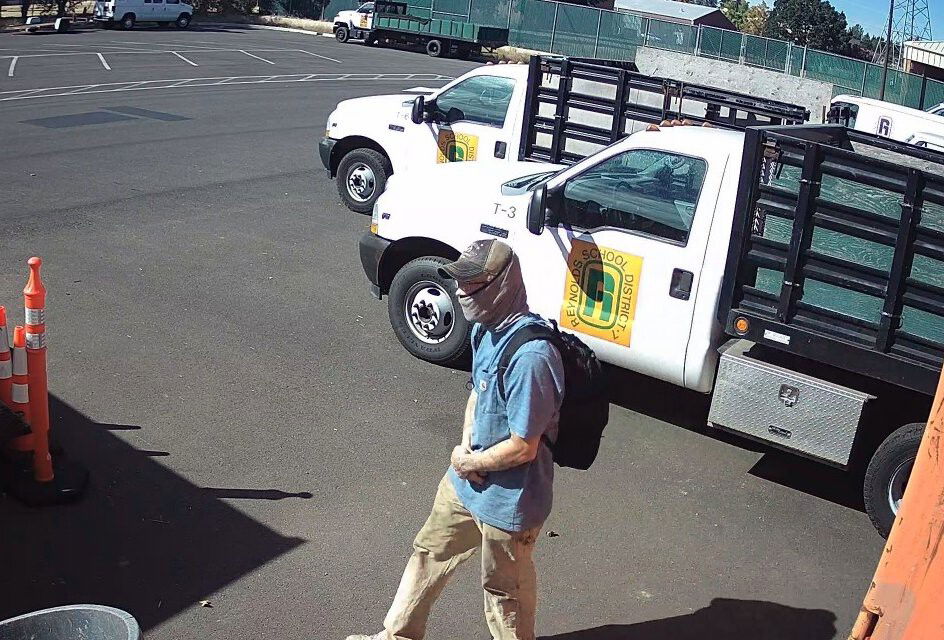 <i>Reynolds School District</i><br/>The Multnomah County Sheriff's Office is looking for a man suspected of stealing catalytic converters from several Reynolds School District vehicles Saturday night.