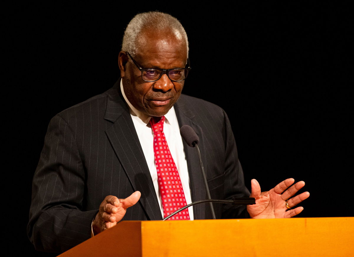 <i>Robert Franklin/South Bend Tribune/USA Today Network</i><br/>Justice Clarence Thomas