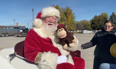 Santa Claus at Toys for Tots parade in Rigby, ID