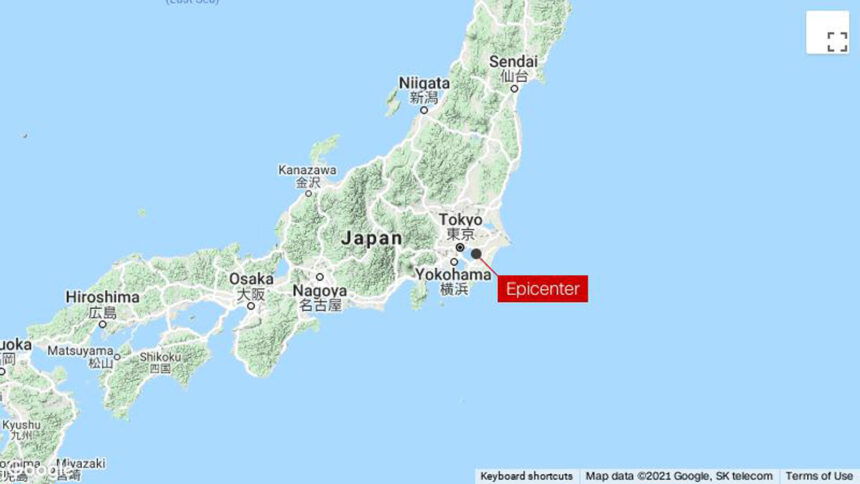 5.9-magnitude earthquake strikes Chiba Prefecture, northwest Japan