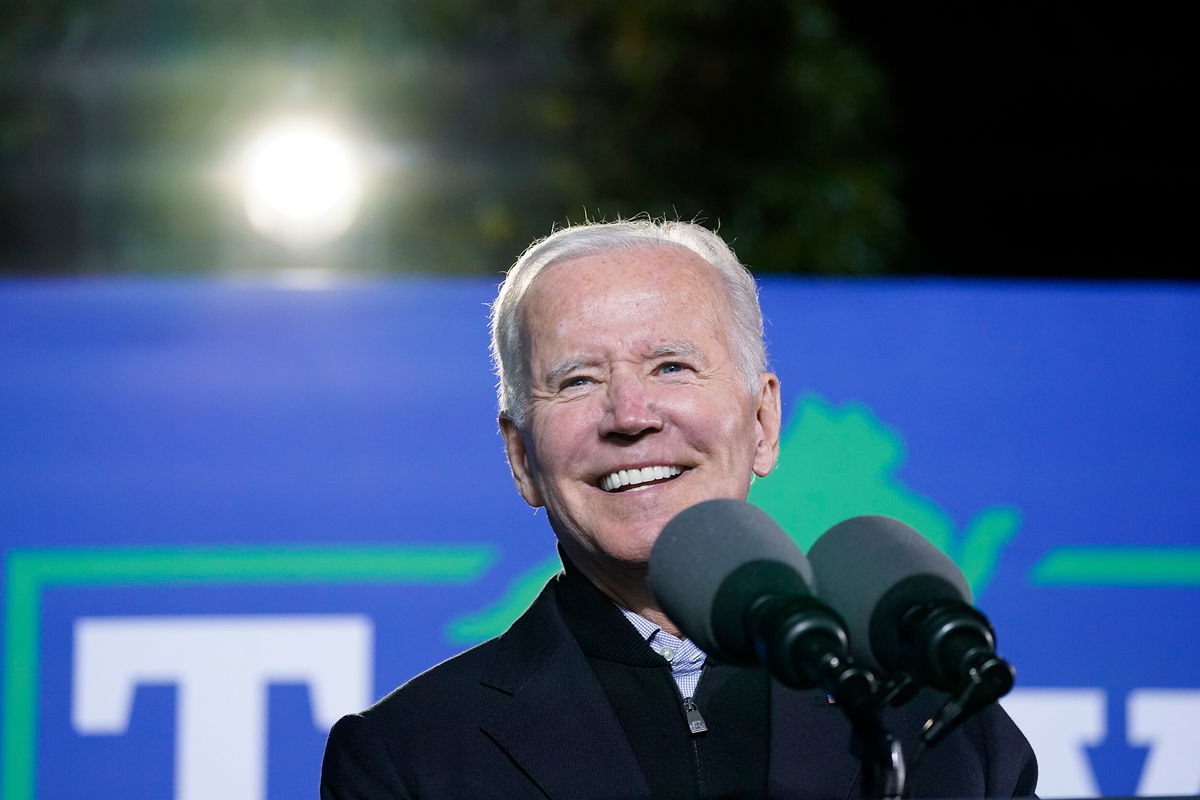 <i>Alex Brandon/AP</i><br/>Democrats are still struggling to secure an agreement on President Joe Biden's economic agenda. Biden is seen here October 26 Arlington