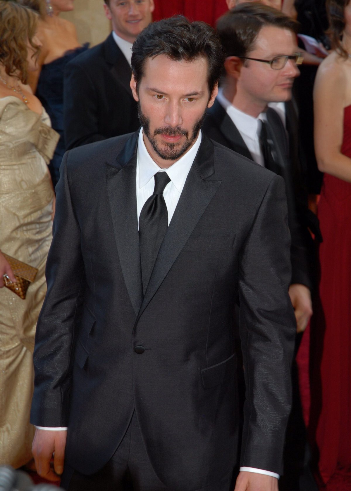 <i>CNN</i><br/>Actor Keanu Reeves has once again addressed talk that he and Winona Ryder are actually married. Reeves is shown here walking the red carpet at the 82nd Annual Academy Awards.