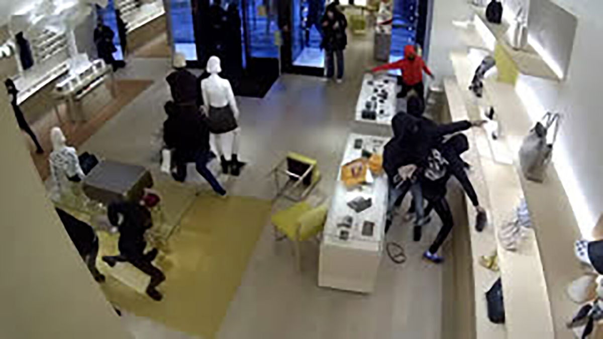 14 people rushed into a louis vuitton store outside chicago and ran out with at least 100 000 in merchandise police say local news 8