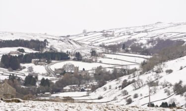 The Yorkshire Dales received a blanket of snow due to Storm Arwen.