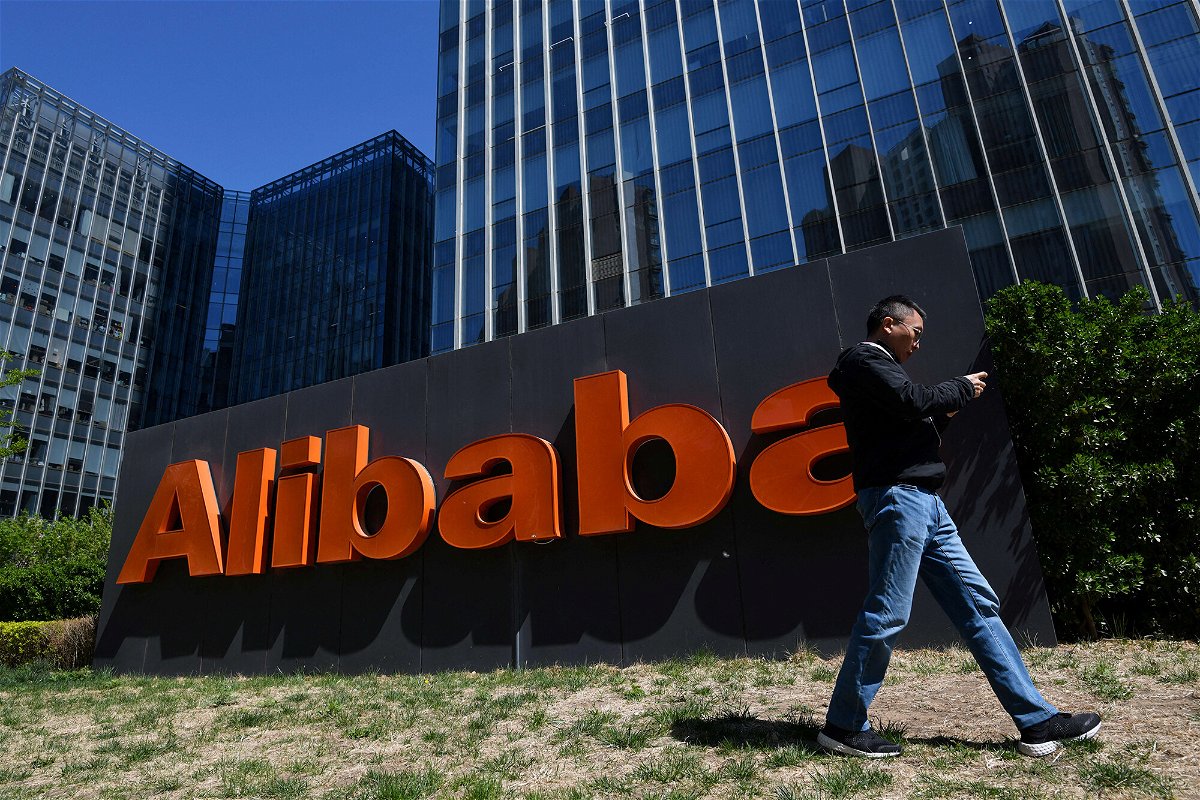 <i>Greg baker/AFP/Getty Images</i><br/>Shares of Alibaba were down more than 8% in early trading Thursday.