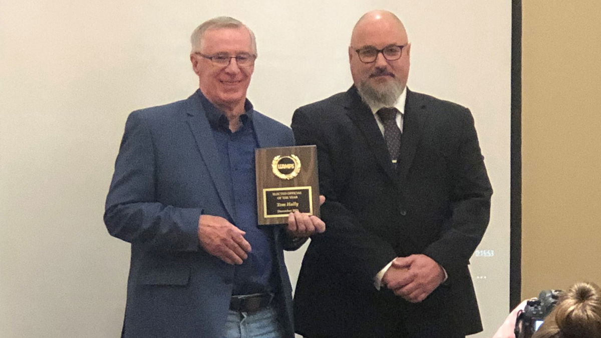 Idaho Falls City Councilman Tom Hally was recognized as the Elected Official of the Year by the Utah Associated Municipal Power Systems, or UAMPS.