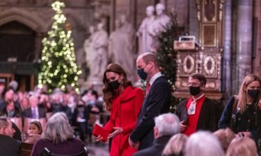 The Duke and Duchess of Cambridge attend the "Together at Christmas" community carol service on December 8