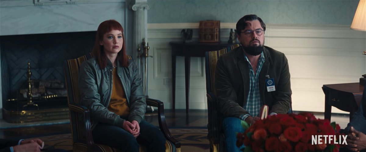<i>Netflix</i><br/>Jennifer Lawrence and Leonardo DiCaprio star in director Adam McKay's scathing climate-change satire 'Don't Look Up.'