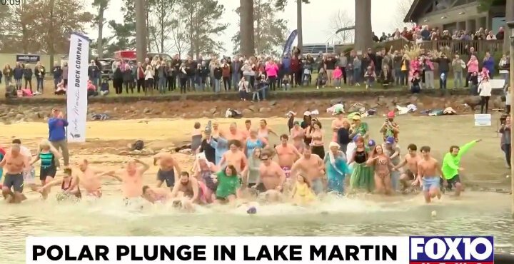 <i>WALA</i><br/>Dozens took the Polar Plunge at Alabama's Lake Martin Saturday morning.