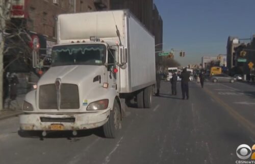 A teenage girl was rushed to the hospital Thursday morning after she was hit by a truck in Brooklyn.
