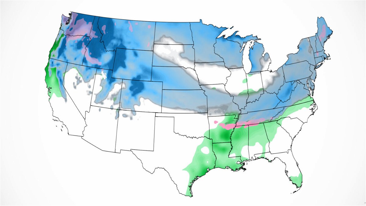 <i>CNN Weather</i><br/>Areas around Nashville could pick up about an inch of snow