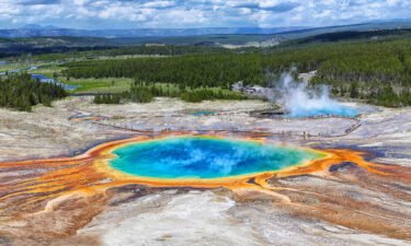 Grand Prismatic Spring is an otherwordly sight at Yellowstone National Park.