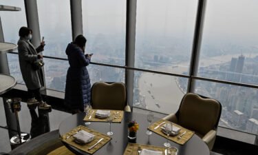 Guests take in the panoramic views from the Heavenly Jin restaurant.