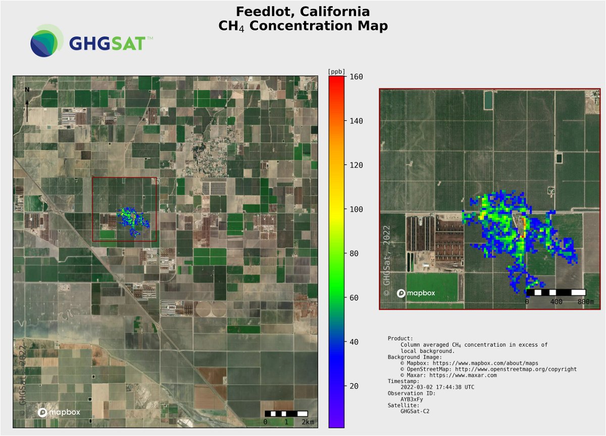 <i>GHGSat</i><br/>An environmental data company captured images of methane emissions from cattle taken from space.
