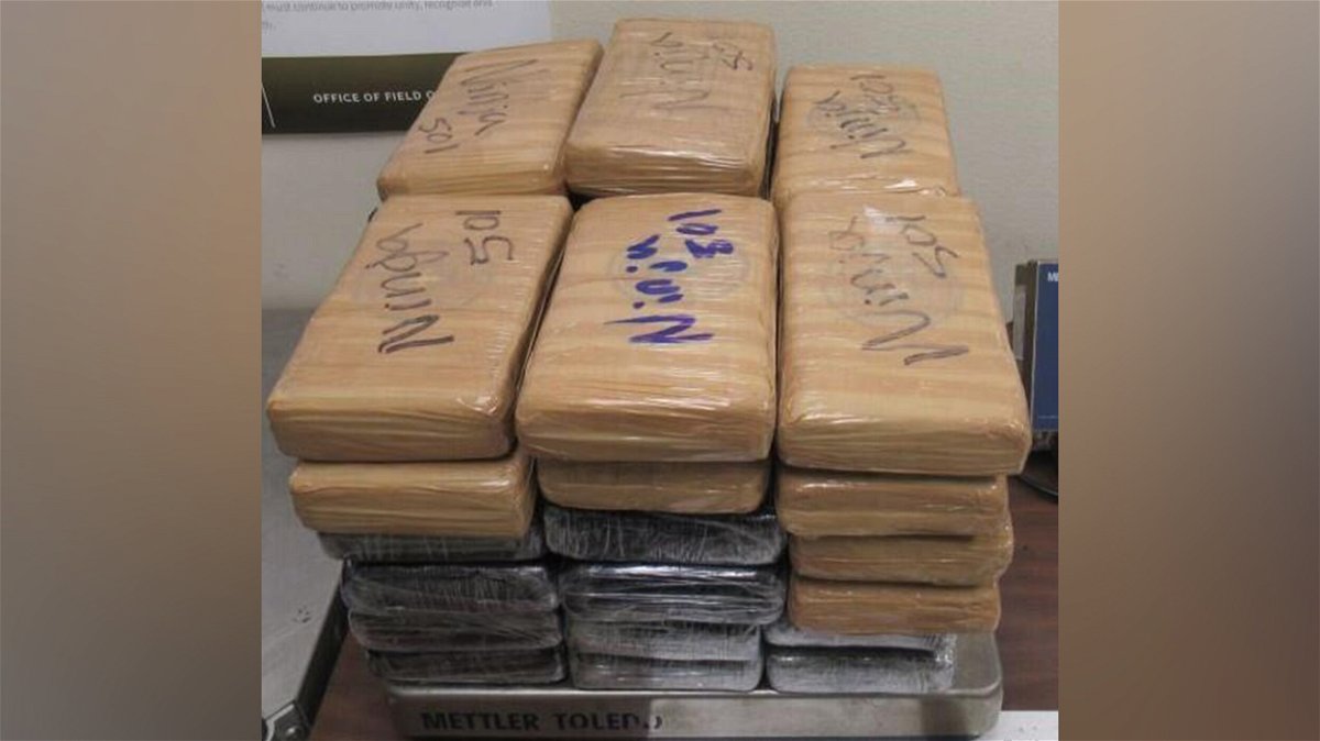 <i>US Customs and Border Protection</i><br/>Packages containing almost 100 pounds of cocaine were seized at the Hidalgo International Bridge on the US-Mexico border.